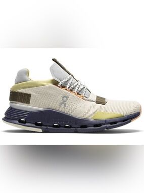 On Running Cloud Men’s Lightweight Beige and Navy Running Shoe